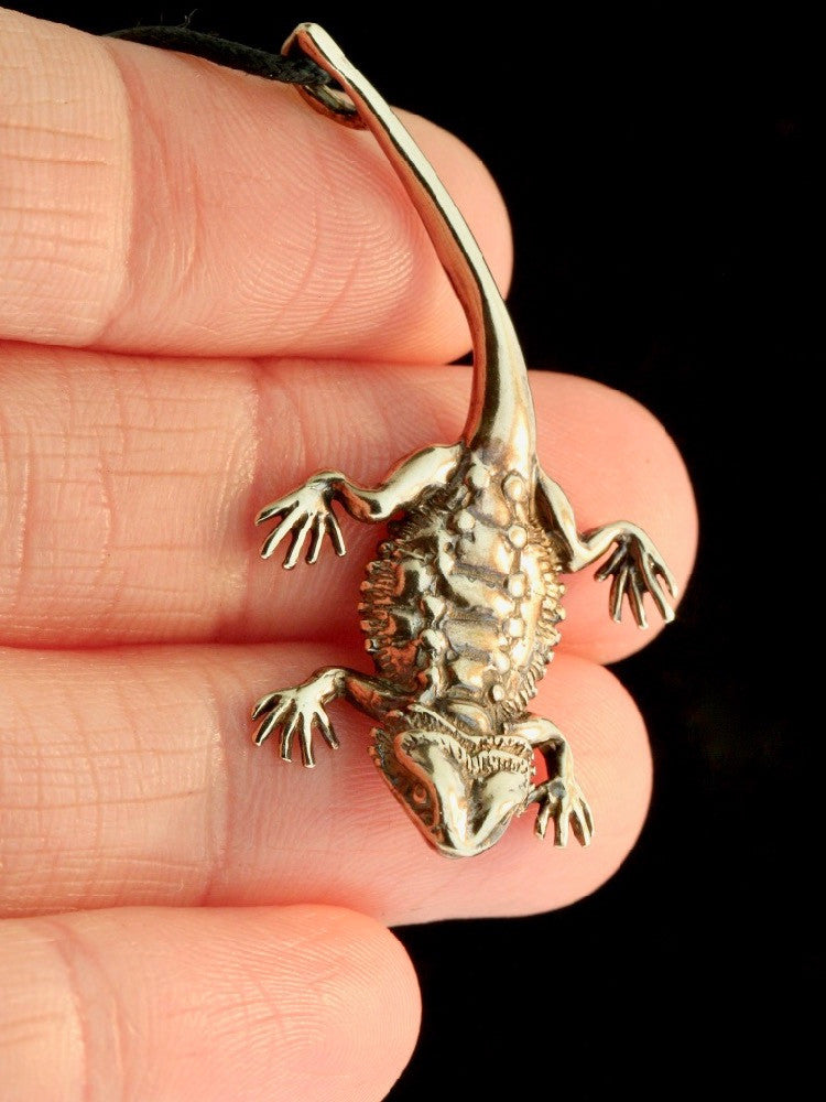 Bearded Lizard Charm - Bronze