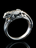Bearded Dragon Lizard Ring - Sterling Silver