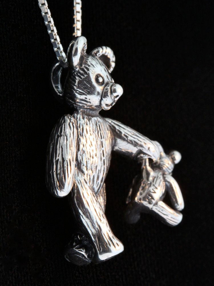 Large Bear Holding Baby Bear Pendant