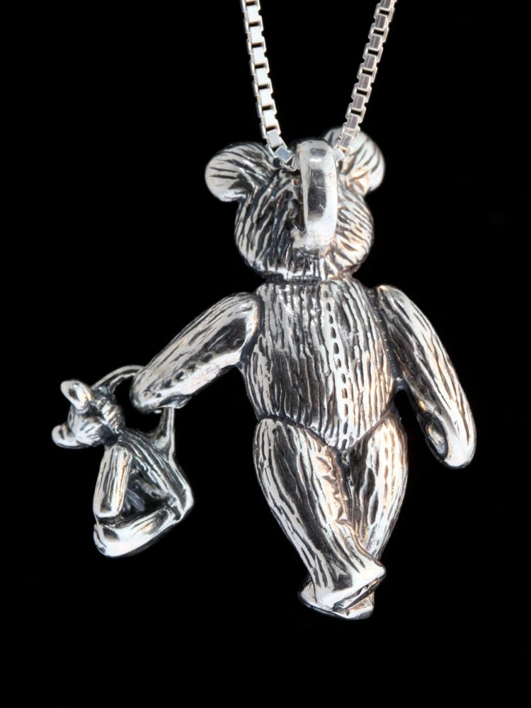 Large Bear Holding Baby Bear Pendant