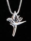Tiny Bird of Paradise Charm - Sterling Silver