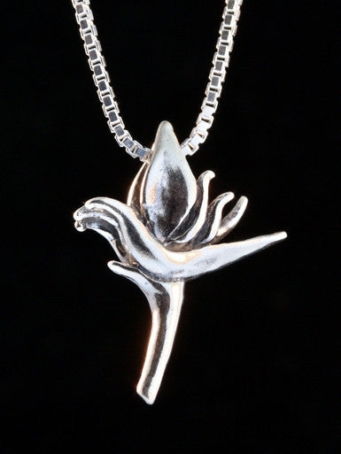 Tiny Bird of Paradise Charm - Sterling Silver