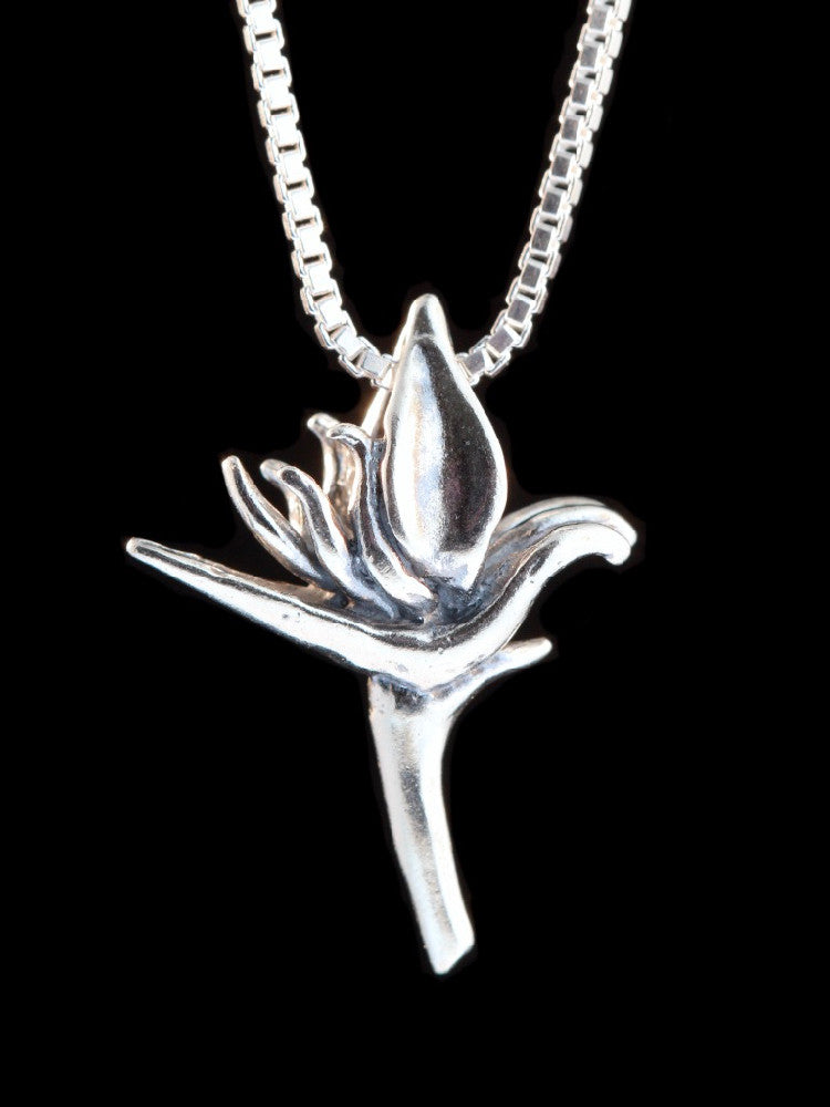 Jungle Jewel Bird of Paradise Charm in Silver