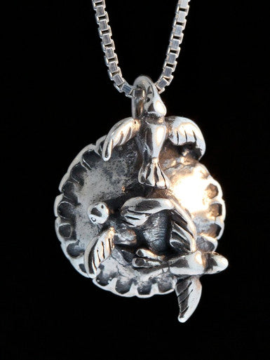 Mother Goose - Blackbird in a Pie Charm - Silver