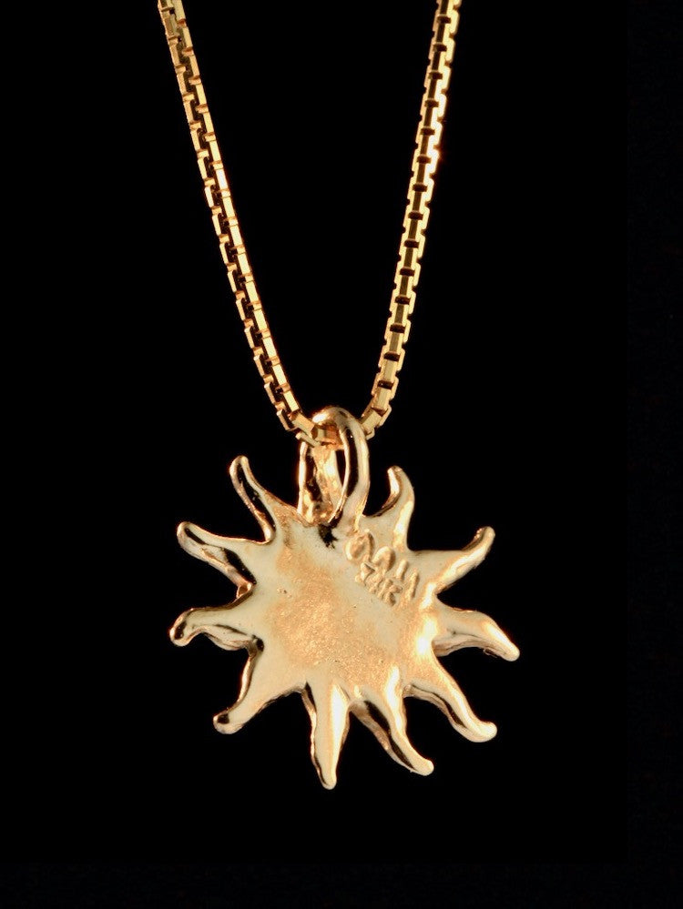 14k Gold Sun Charm