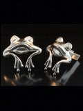 Good Luck Frog Cufflinks - Sterling Silver