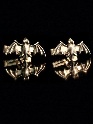 Flying Bat Cufflinks - Silver