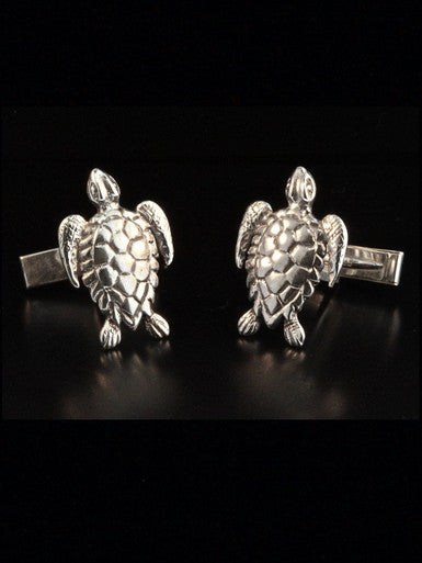 Sea Turtle Cufflinks - Sterling Silver