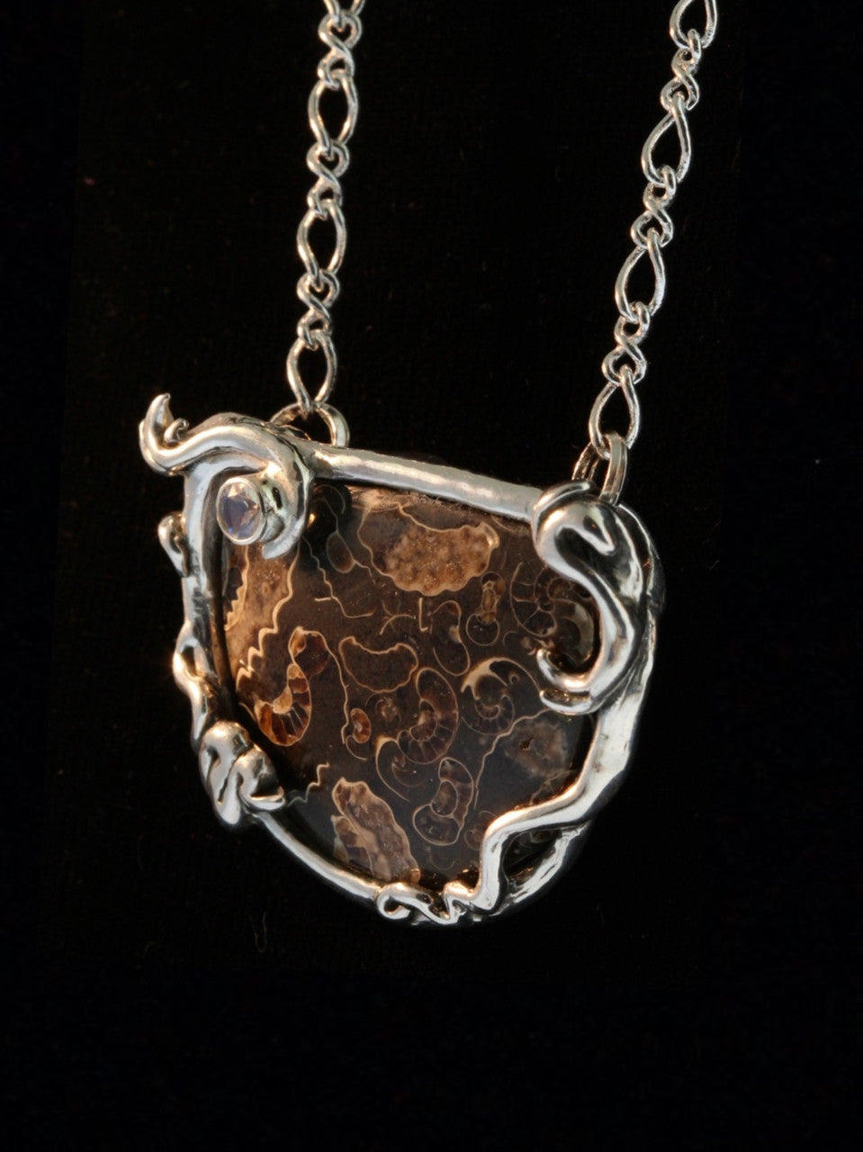 Marston Marble Ammonite Neckpiece 3 - Silver
