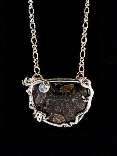 Marston Marble Ammonite Neckpiece 3 - Silver
