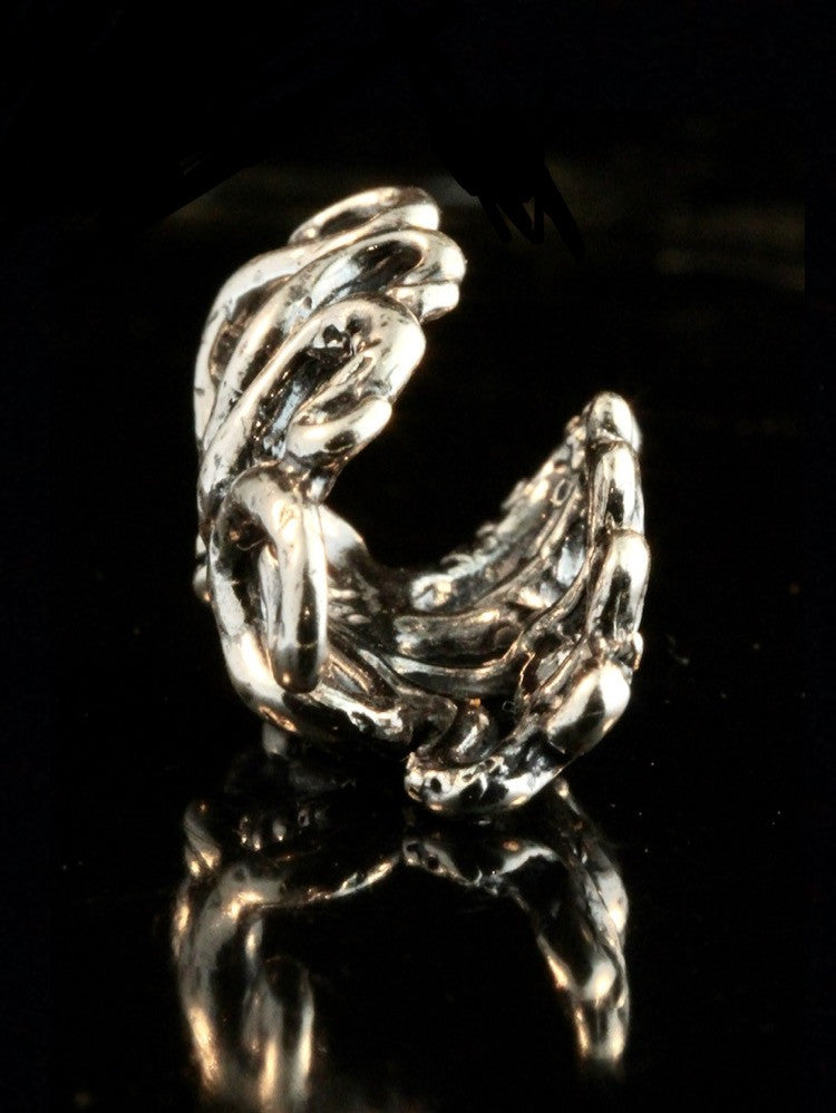 Octopus Ear Crest Cuff - Silver