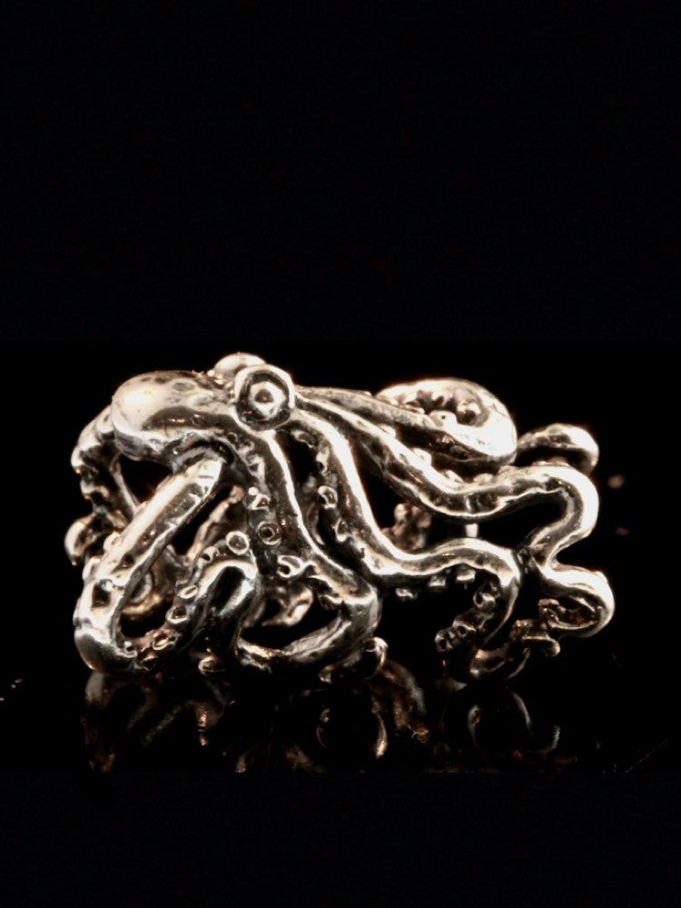 Octopus Ear Crest Cuff - Silver