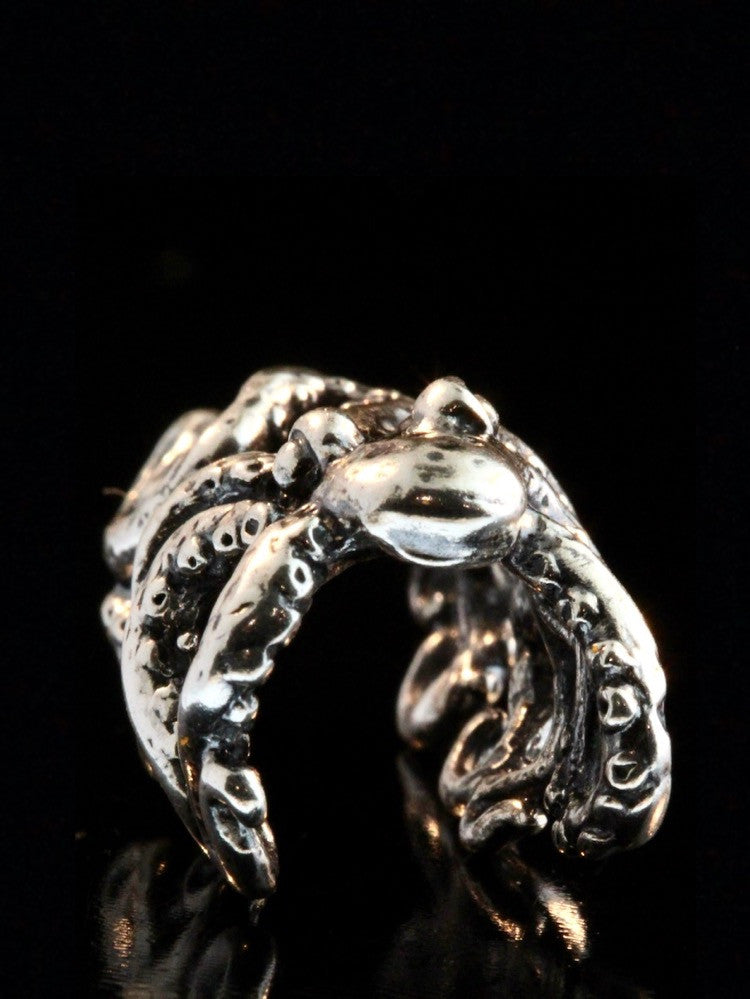 Octopus Ear Crest Cuff - Silver