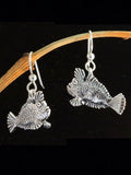 Handfish Angler Charm Earrings - Sterling Silver