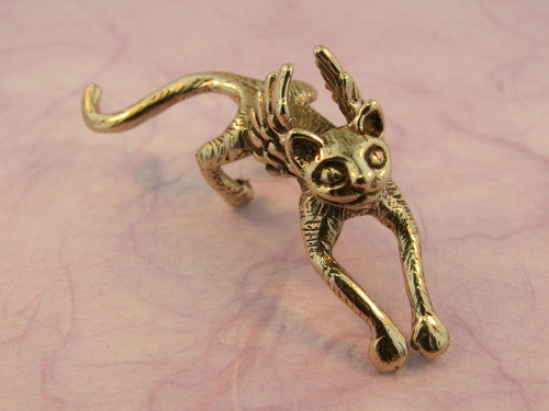 Angel Kitty Ear Cuff in Bronze