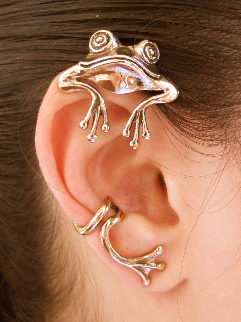 Curious Frog Ear Wrap - Bronze