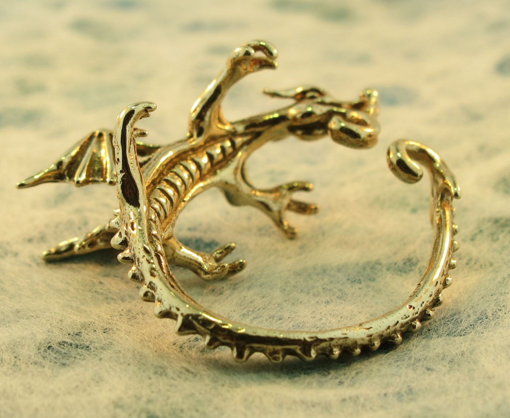 Dragon Whisperer Ear Cuff Hoop in Bronze