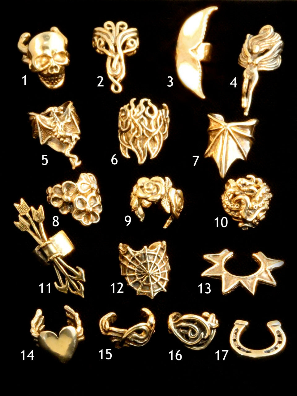 EAR CUFF SPECIAL Frog and Gecko Ear Cuff Combo Bronze - Buy 2 Get 1 Ear Cuff Free