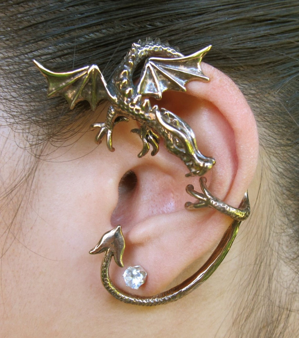Guardian Dragon Ear Wrap in Bronze