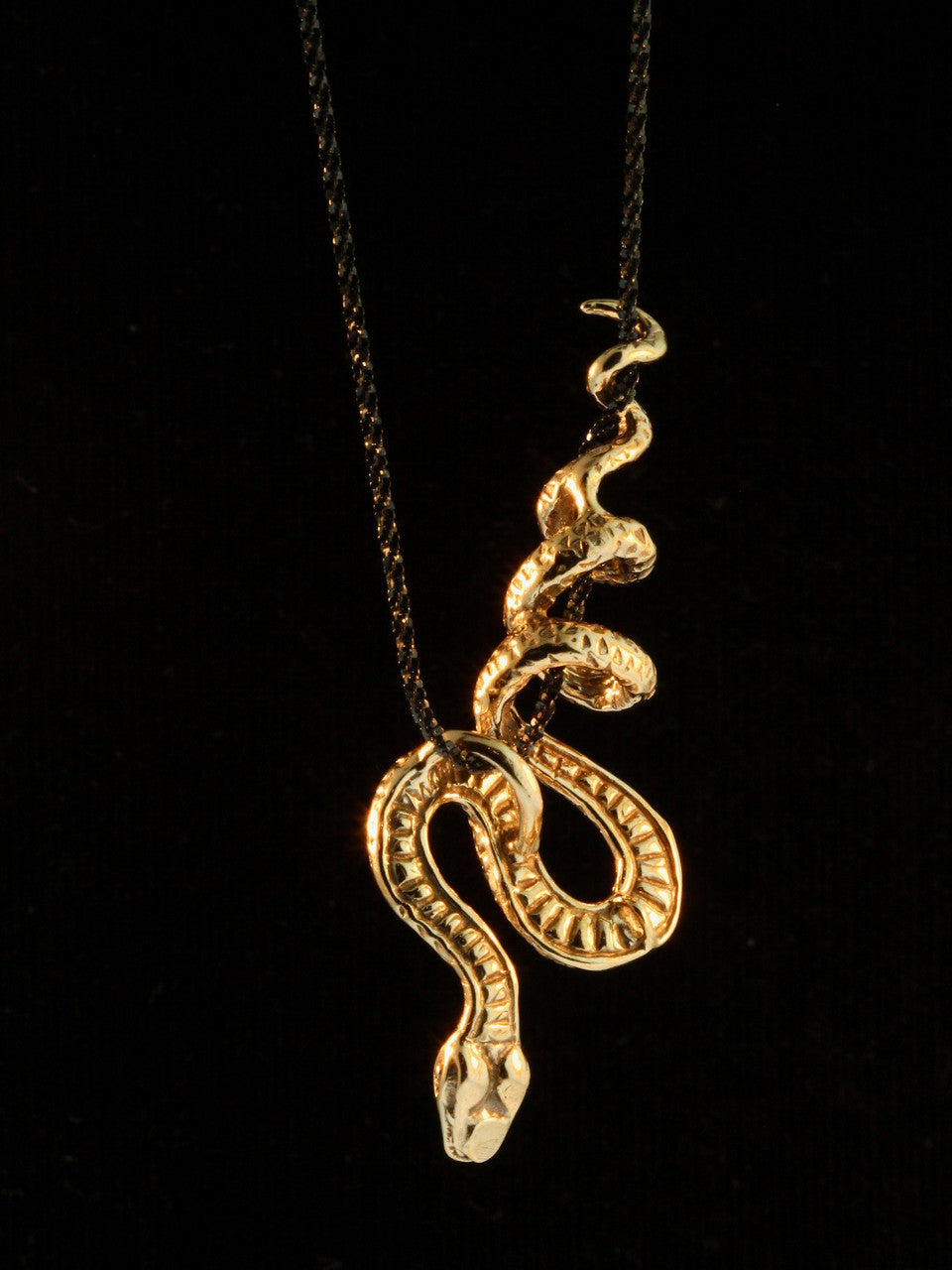 Python Snake Pendant - Bronze