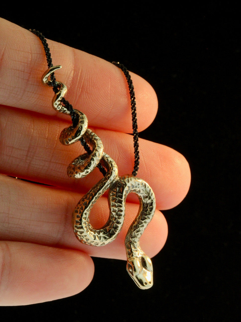 Python Snake Pendant - Bronze