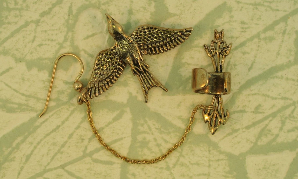 Quiver And Arrows And Mocking Jay - Bajoran Style in Bronze