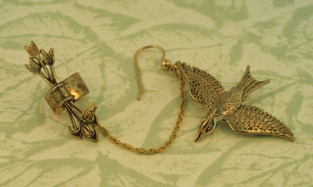 Quiver And Arrows And Mocking Jay - Bajoran Style in Bronze