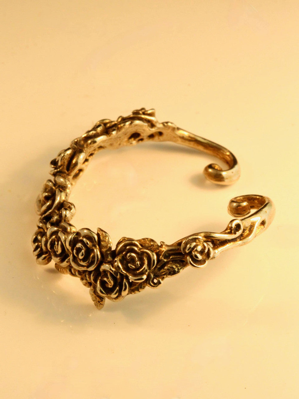 Rose Tendril Ear Hoop - Bronze