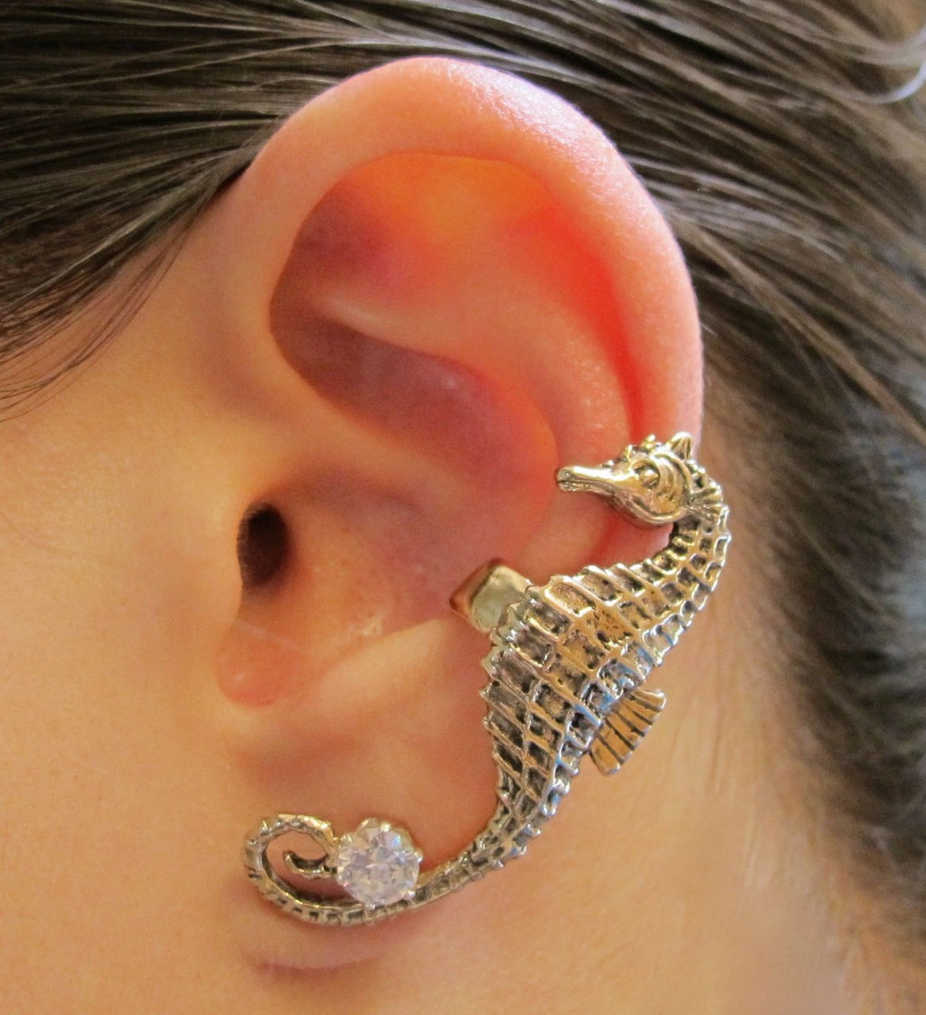 Seahorse Ear Cuff - Bronze