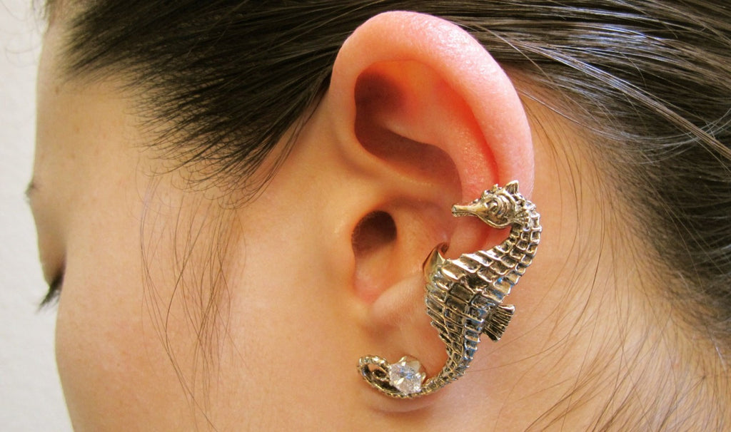 Seahorse Ear Cuff - Bronze