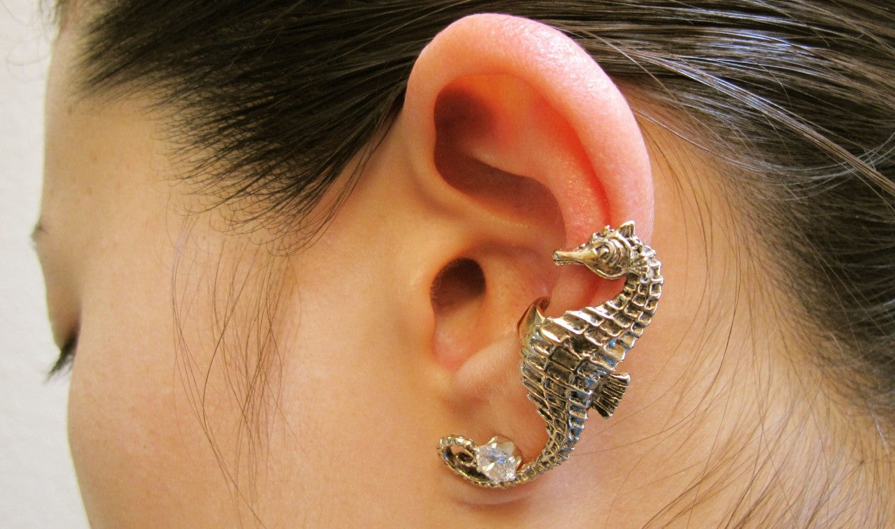 Seahorse Ear Cuff - Bronze