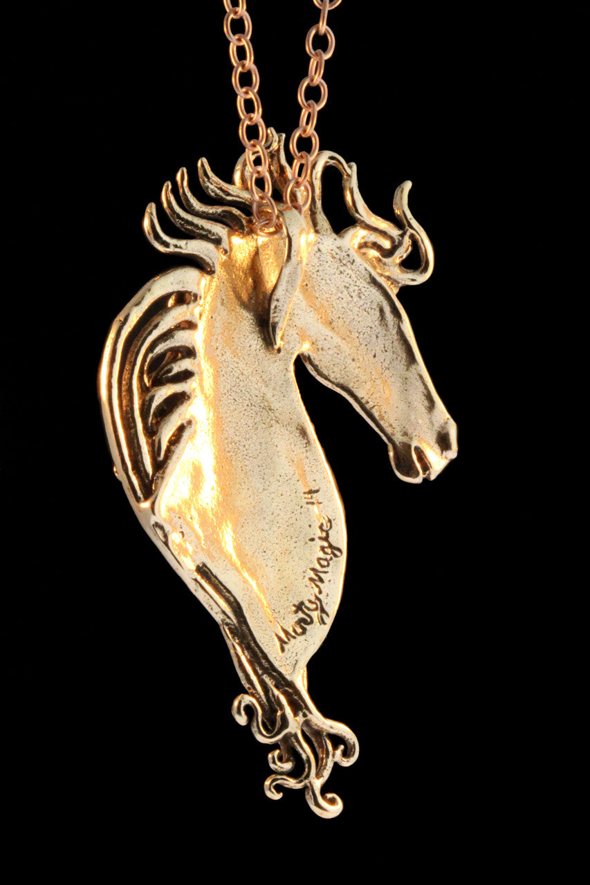 Bronze Spirit Horse Pendant