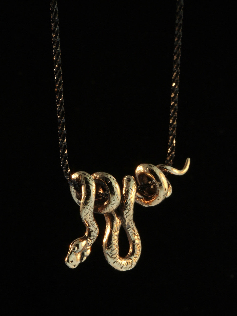 Vine Snake Pendant - Bronze