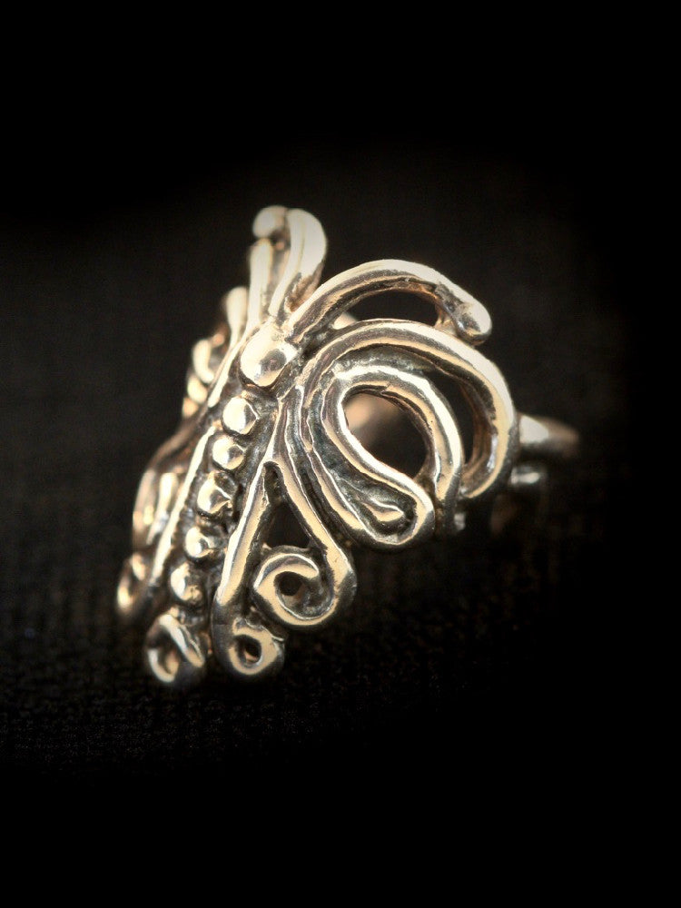 Butterfly Ear Cuff Chevron in Bronze