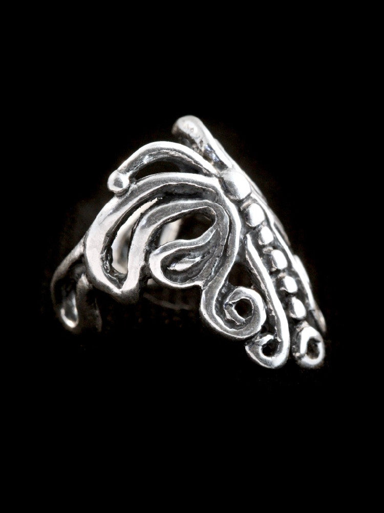 Butterfly Ear Cuff Chevron in Silver