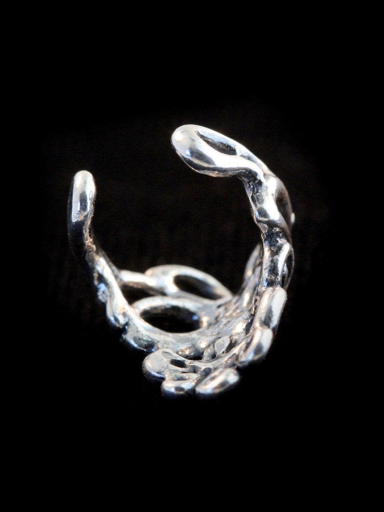 Butterfly Ear Cuff Chevron in Silver