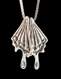 Butterfly Wing Charm Pendant - Silver