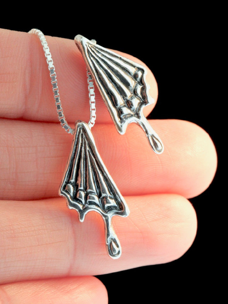 Butterfly Wing Charm Pendant in silver