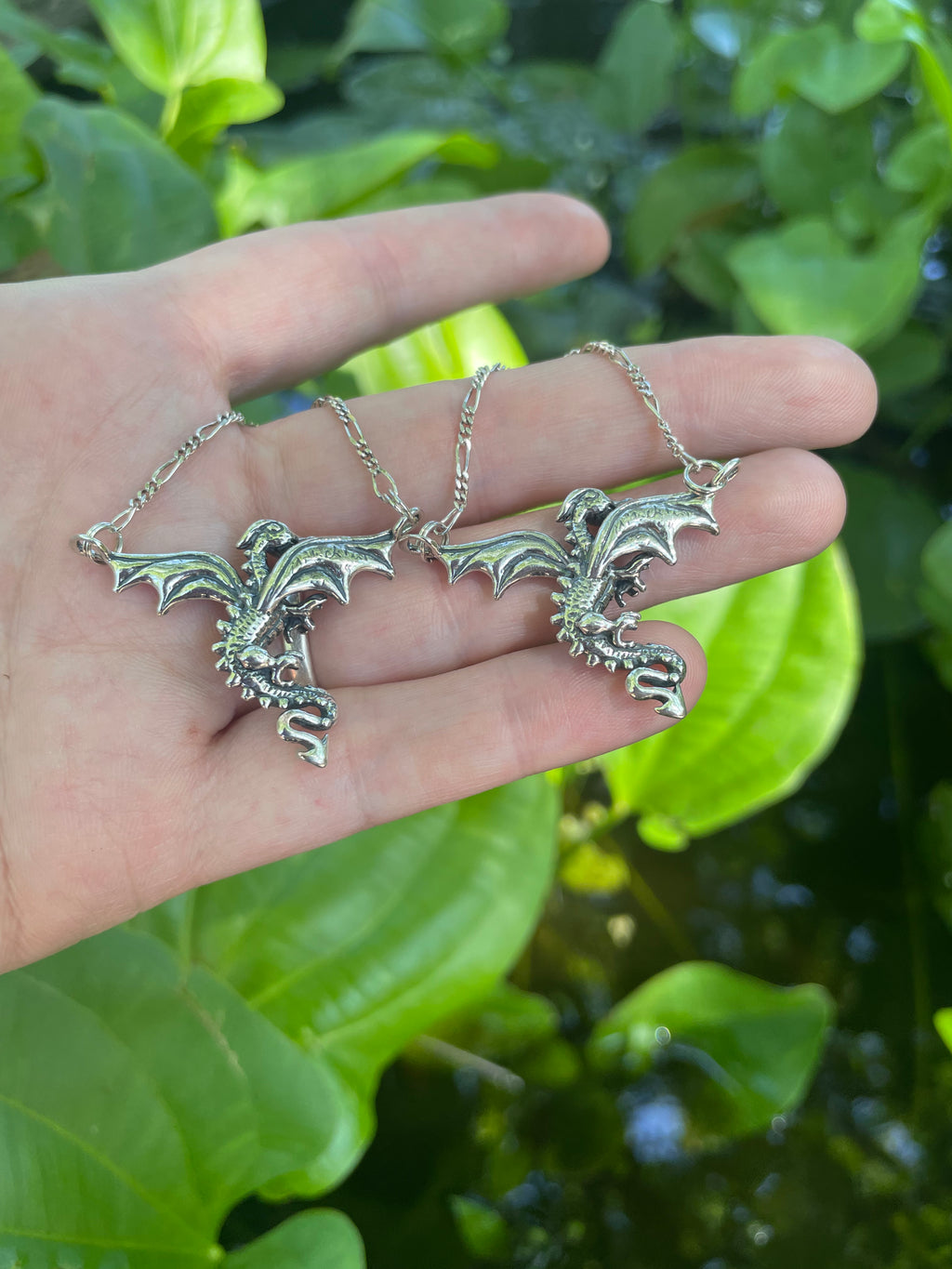 Dragon in Flight Earrings - Sterling Silver