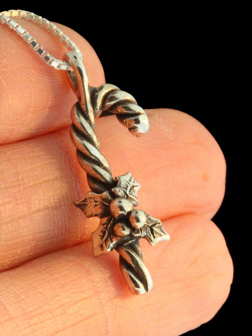 Christmas - Candy Cane Charm - Silver