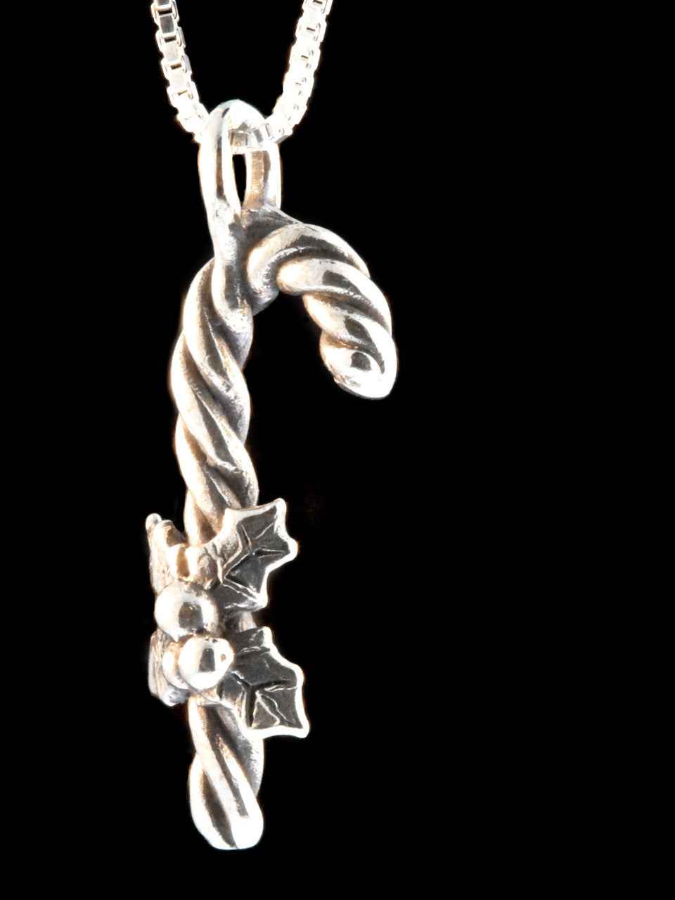 Christmas - Candy Cane Charm - Silver