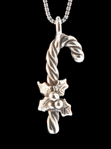 Christmas - Candy Cane Charm - Silver