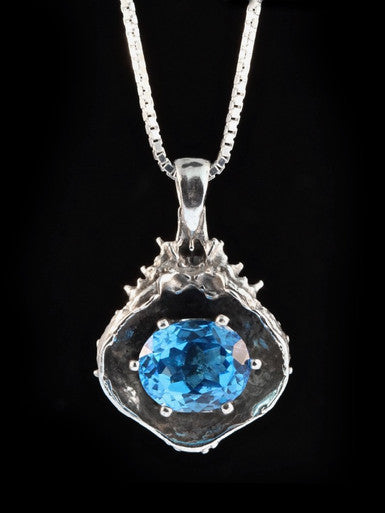 Life Casting - Hidden Gemstone Crab Carapace - Sterling Silver