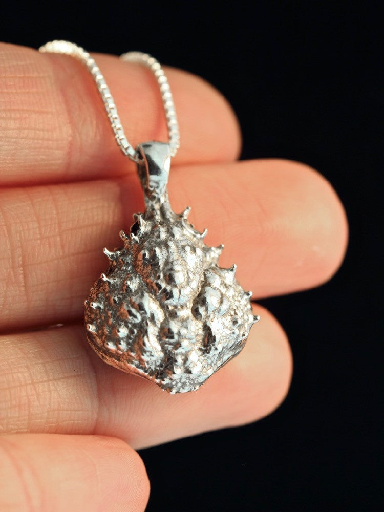 Life Casting Hidden Gemstone Crab Carapace in Silver
