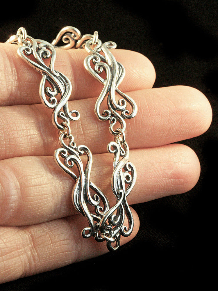 Cascade Waterfall Link Bracelet - Silver