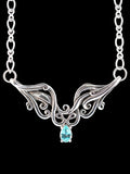 Cascade Waterfall Neckpiece - Sterling Silver with Apatite Gemstone