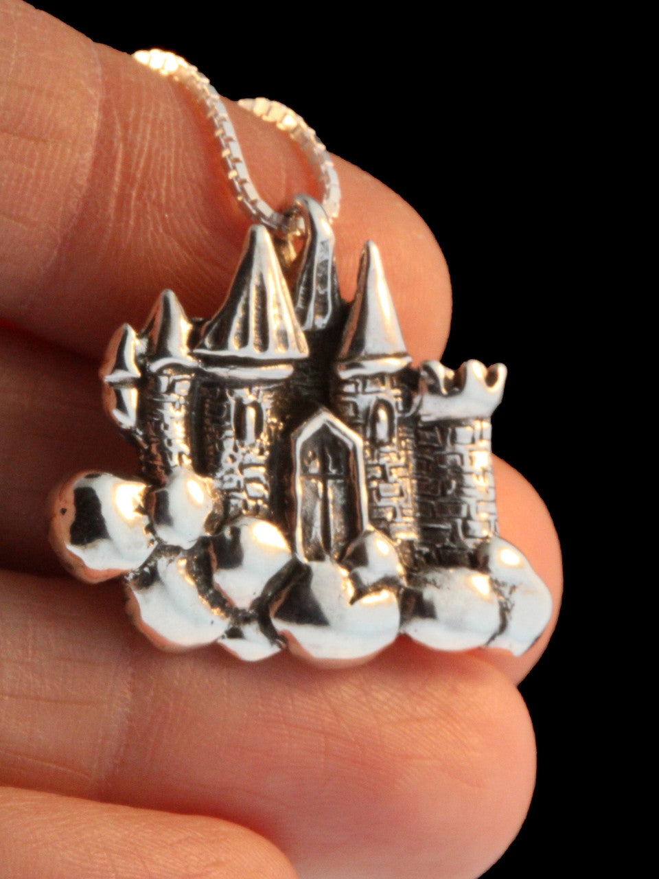 Castle in the Clouds Pendant - Sterling Silver