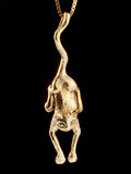 Cat - Crawling Cat Pendant - 14K Gold