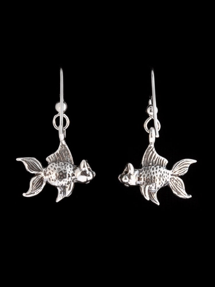 Small Catfish Earrings in Silver