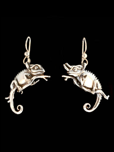 Chameleon Earrings - Sterling Silver